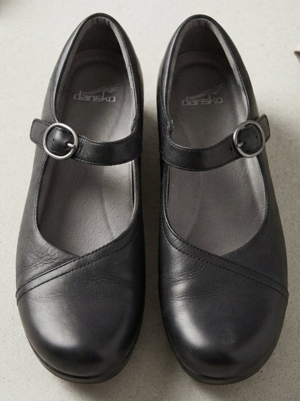 Dansko Fawna Black Milled Nappa Leather Mary Jane Shoes Size 41 (US 10.5-11)